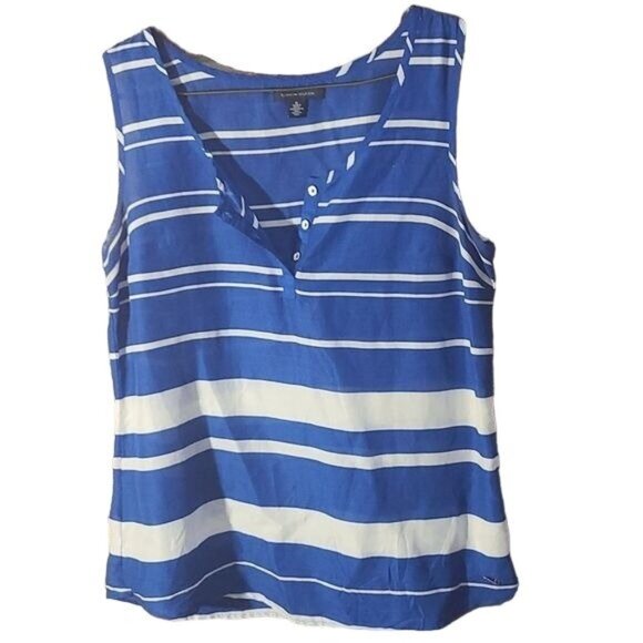 Tommy Hilfiger Tops - Tommy Hilfiger Medium Striped White Blue Tank Top Shirt